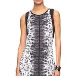 REED White Boa Scuba Mini Dress Size Medium Black Photo 12