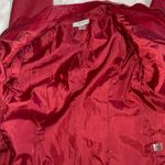 Christopher & Banks Red Leather Like- Jacket with Stand-Up Collar and Fitted Silhouette Photo 6