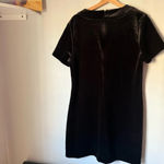 Michael Kors  Women's Black Embellished Velvet Mod Shift Dress Photo 3