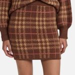 En Saison plaid knitted mini skirt Brown Size L Photo 6