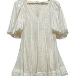 Boutique Sofie Label Dress Women Large Cream White Puffy Sleeve Boho Cottage Lagenlook Photo 0