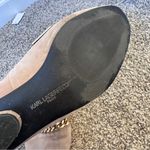 Karl Lagerfeld  Tan Suede Leather Loafers Womens 8 Gold Chain Hardware Preppy Photo 3