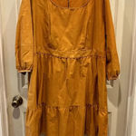 Ava & Viv Ava &‎ Viv Women's Copper Pumpkin 3/4 Ballon Sleeve Ruffle Hem Dress size 2X NWT Photo 0