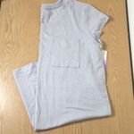 Stars Above B86 New Womens  Light Gray Sleep Shirt Gown Liteweight Size Large Photo 4