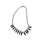 Vintage Black and White Rhinestone Necklace Choker Photo 3