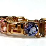 Versace NEW  Greca Goldtone & Crystal Hoop Earrings Photo 13