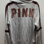 PINK - Victoria's Secret Victoria’s Secret PINK Rose Gold Sequence Size Large Hooded Sweater. Preloved Photo 3