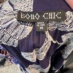 Boho‎ Chic Floral Top Blue Size M Photo 4