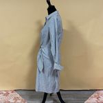 Calvin Klein 🛍️  Grey Striped Tie-front Shirt Dress 4 Photo 5