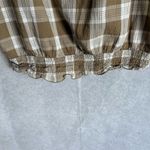 Patagonia Sleeveless Plaid Organic Cotton Blouse Size 4 Olive Casual Photo 2