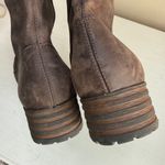 Clarks  Marana Trudy Brown Leather Knee High Low Heel Tall Boots, Sz 9.5 Photo 7