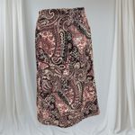 Elementz Petite Small Y2k Style Brown & Pink Paisley ALine Skirt Photo 5