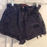 Paper Bag Black Shorts Small S Womens Distressed Cut Offs Photo 0