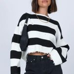 Princess Polly LONDON BRIDGE SWEATER WHITE/BLACK Photo 1