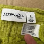 st. john's bay St. John’s Bay (L) Green Sleeveless Beaded Boho Peasant Blouse Top Photo 4