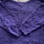 Vintage Beldoch Popper purple cable knit popcorn stitch pattern cropped sweater Photo 3