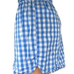 J.Crew Womens Blue White Checkered Plaid Elastic Waist Relaxed Boxers Shorts S Photo 1