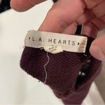 LA Hearts Cute burgundy plum crochet knit tie neck crop halter boho festival Photo 6