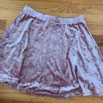 Boutique Pink Velvet Skater Skirt Photo 2