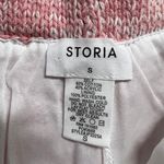 Storia Chunky Knit Pink & White Floral Daisy Print Sweater Shorts Size Small EUC Photo 4