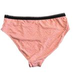 SheIn  2 Piece Bikini Swim Suit Womens Size Large Pink Black Trim Brief Bottoms Photo 12