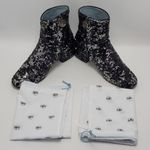 Chiara Ferragni Articolo Tomaia Black Sequin Glitter Ankle Boots Size 37 Photo 9