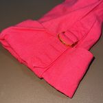 Ellen Tracy  size medium pullover hi low tunic hibiscus coral roll tab sleeves Photo 4