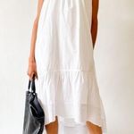 3.1 Phillip Lim 3.1 Philip Lim Drop Waist midi hi lo white cotton sleeveless dress sz 0 Photo 0