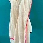 White scarf with pink order and orange dots Photo 0