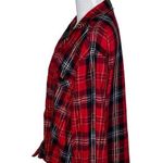 Victoria's Secret Long Sleeve Button Up Red Black Plaid PJ Pajama Top Shirt L Photo 1