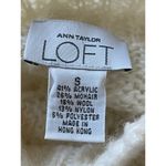 Loft Ann Taylor Open Knit Cream Sweater Mohair Wool Blend Photo 1