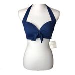 Liz Claiborne  Navy Blue Padded Swimsuit Top Photo 97