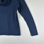 Peruvian Connection Womens Top L Blue Long Sleeve Cowl Neck Knit Pullover Photo 5