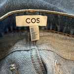 COS  Denim A Line Midi Skirt With Front Slit Size 2 Photo 3