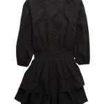Aerie  rock and ruffle black tiered boho dress - large Photo 8