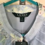 Ralph Lauren Dress Summer Sleeveless Floral Light Blue Button Top Size 12 Photo 2