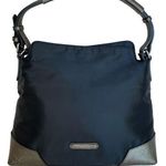 Burberry Black Nylon & Metallic Leather Shoulder Bag Photo 0