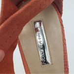 H by Halston Halston Orange Espadrille Platform Pumps Size 10 Photo 9