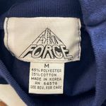 Fashion Force Women's Blue Jazz Mock Neck Artsy Pleated Top Blouse Size Medium Photo 6