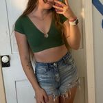 Aerie  green ribbed crop top  Photo 2