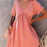 VICI OATLAND COTTON POCKETED BABYDOLL DRESS - ROSE Photo 1