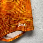 ASICS  Orange Patterned Spandex Shorts Photo 1