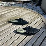 Nine West  Aliby Pointed Flat Mules Womens 9.5 Black Slip On Casual‎ Shoes Photo 1