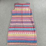 Talbots  Dress 14 Pastel Textured Striped Floral Sleeveless Midi Easter Sprint Photo 6
