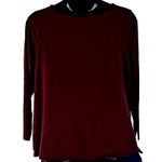 Belle by Kim Gravel Long Sleeve Top, Faux Leather Trim Photo 5