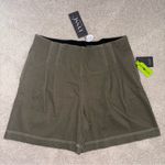 Lysse  High Rise Pleated A Line Shorts Women’s Size XL Green Denim w/ Pockets NWT Photo 5