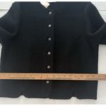 Vintage Carroll Reed Size 12 Black Wool Cardigan Sweater Jacket Quiet Luxury NEW Photo 11