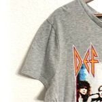 Junk Food Womens Tee T Shirt Gray Def Leopard Band 100% Cotton Size XXL Photo 4