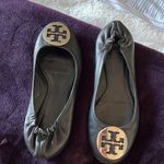 Tory Burch AUTHENTIC BLACK LEATHER REVA BALLERINA FLATS Photo 6