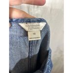 Vintage Denim Maxi Skirt 16 Blue Jean Side Slits Asymmetrical Cotton Modest Photo 7